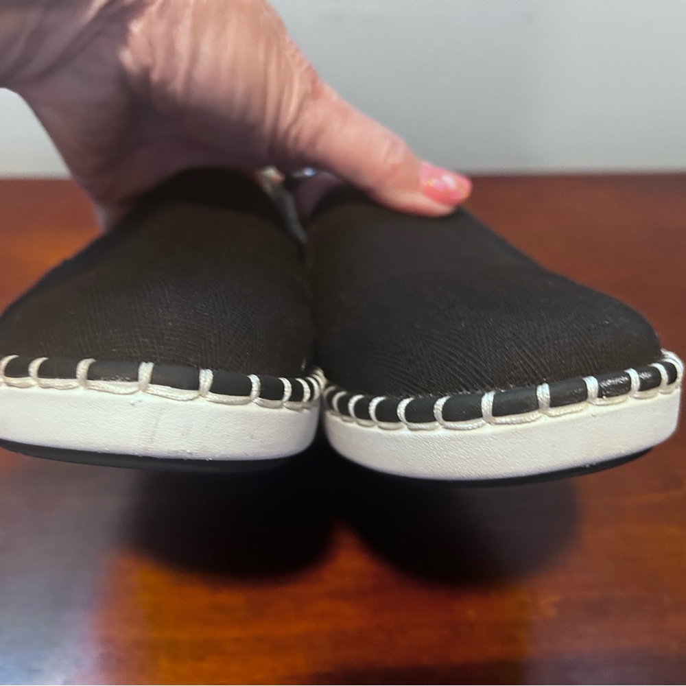 Clarks womens black canvas stepglow slip in size 7 1/2 - Picture 5 of 13